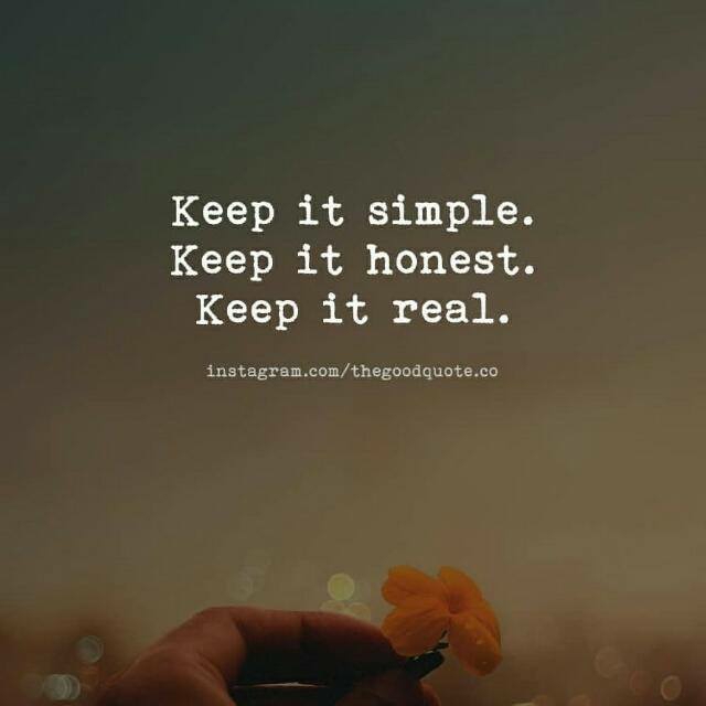 keep it real