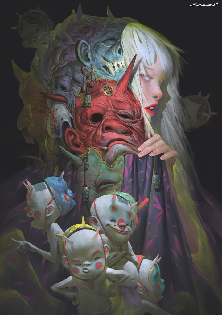 Female with Spirits