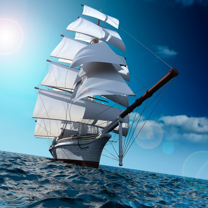 4k Sailing boat