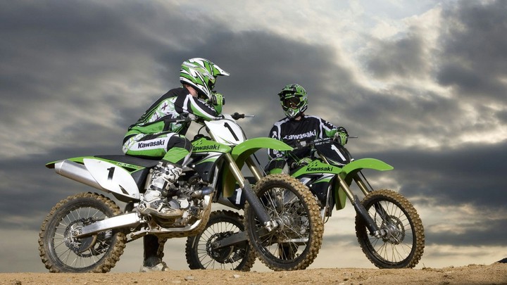 Two Kawasaki Bike Motocros