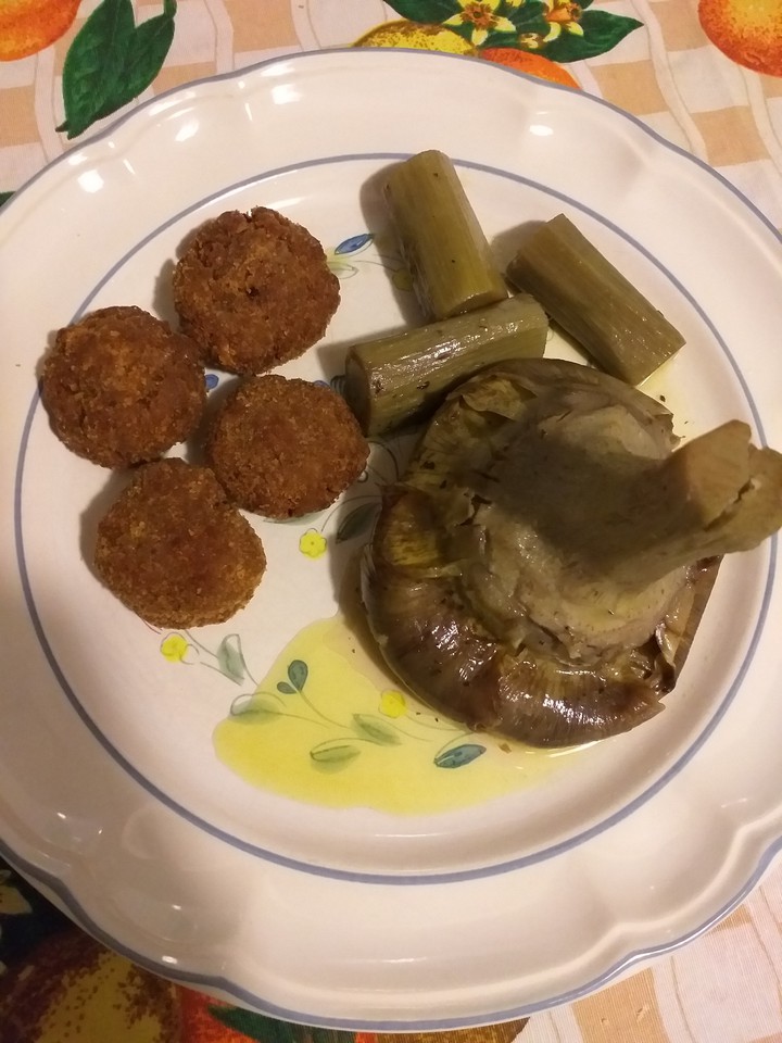 polpette e carciofi