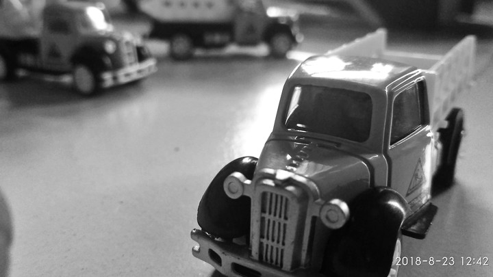 black and white