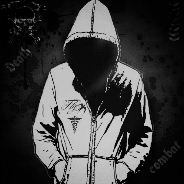 creepy hooded figure