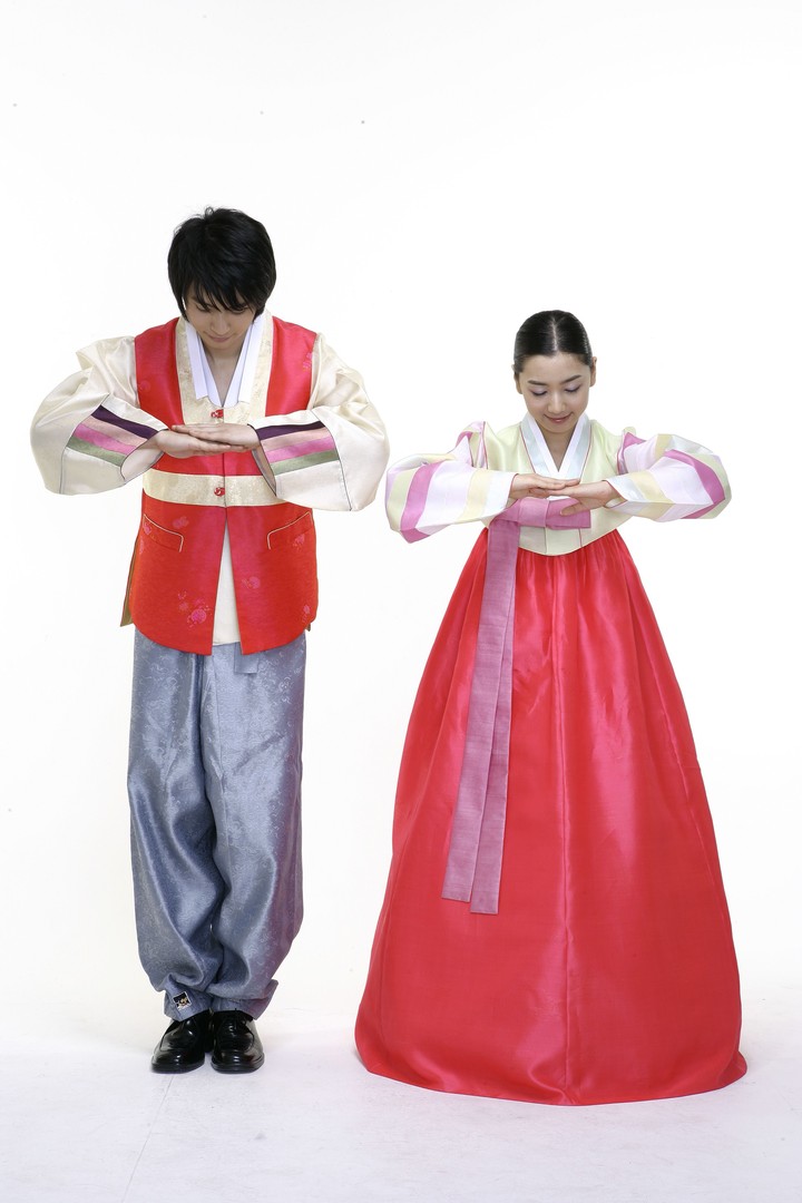Couple in Korean Dress