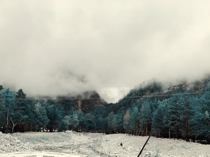the mountains