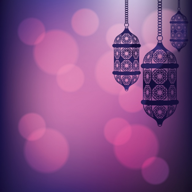 Purple lamps