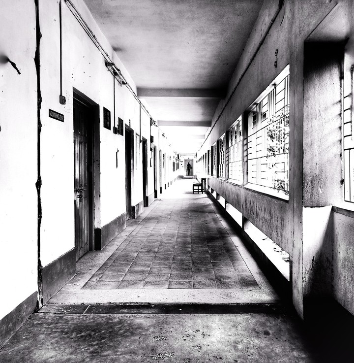 black and white