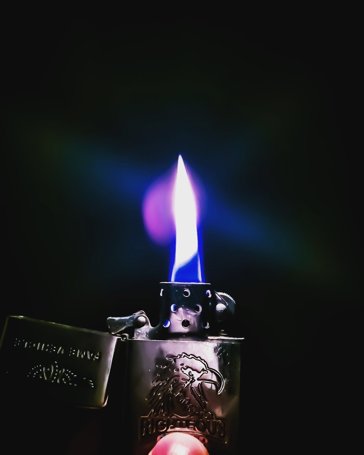 Flame on the night