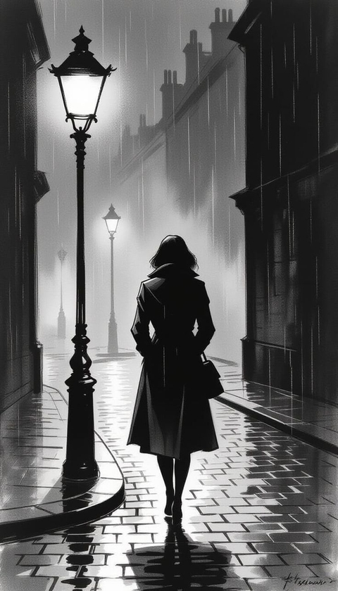 шпалери night, overcoat