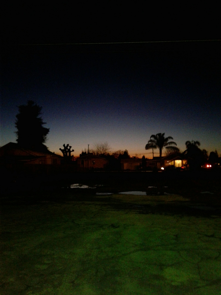 inbetween a sunset and nightfall