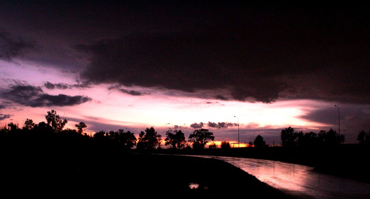 Sunset after thunderstorm