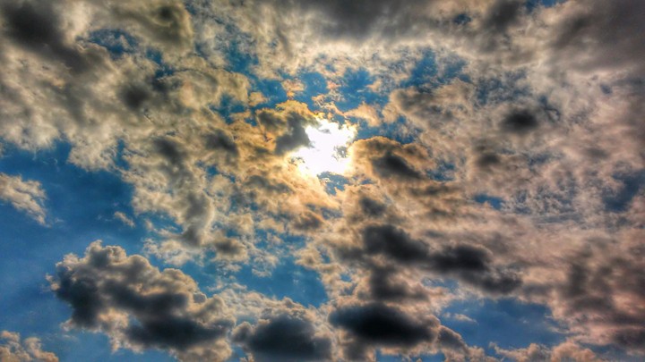 Hiding sun
