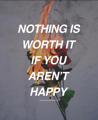 being happy