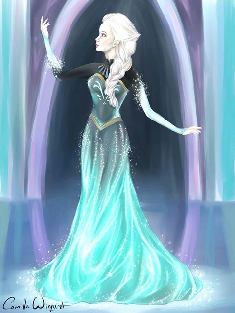 Elsa becomes the snow queen