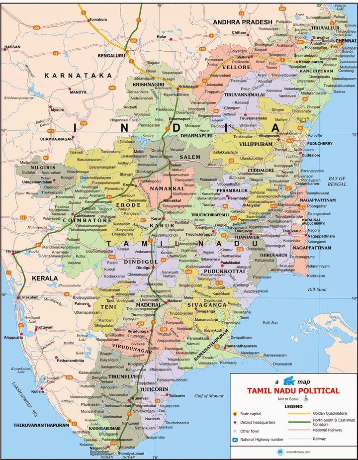 Tamil nadu map