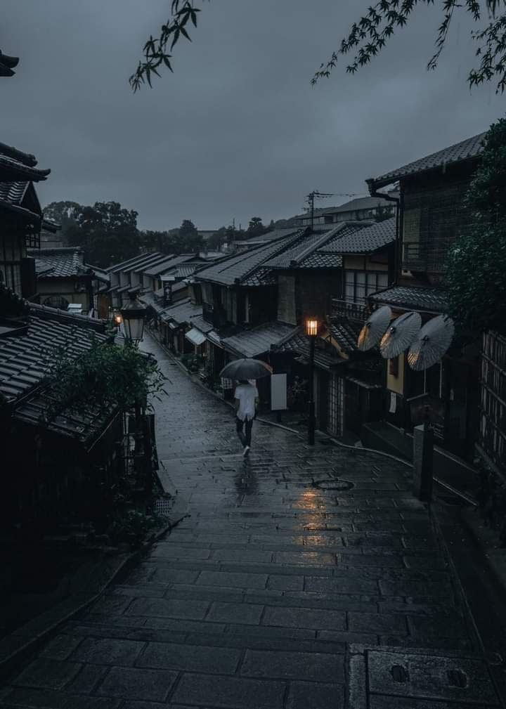 A rainy day in one of the oldest alleys in Japan ??