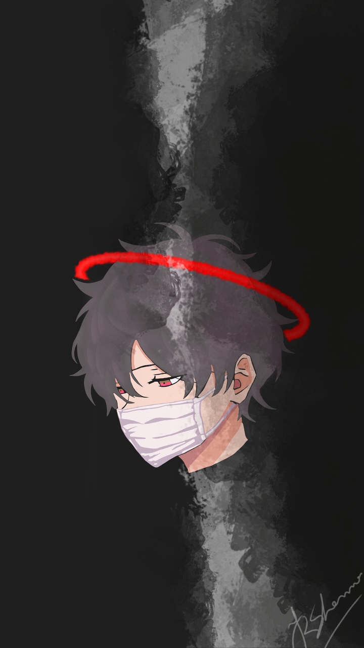 masked anime boy