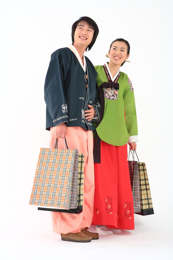 Couple in Korean Dress I