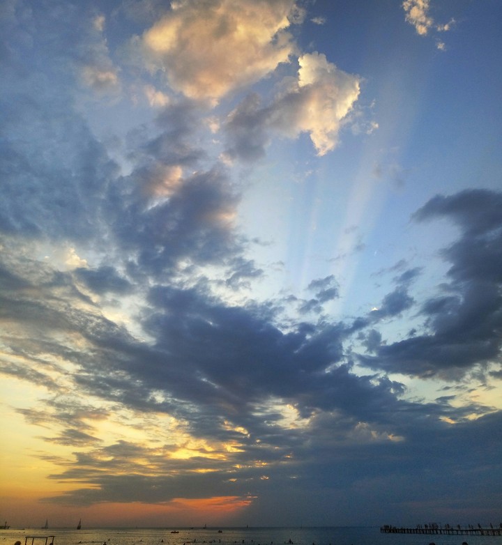 sunset by the sea