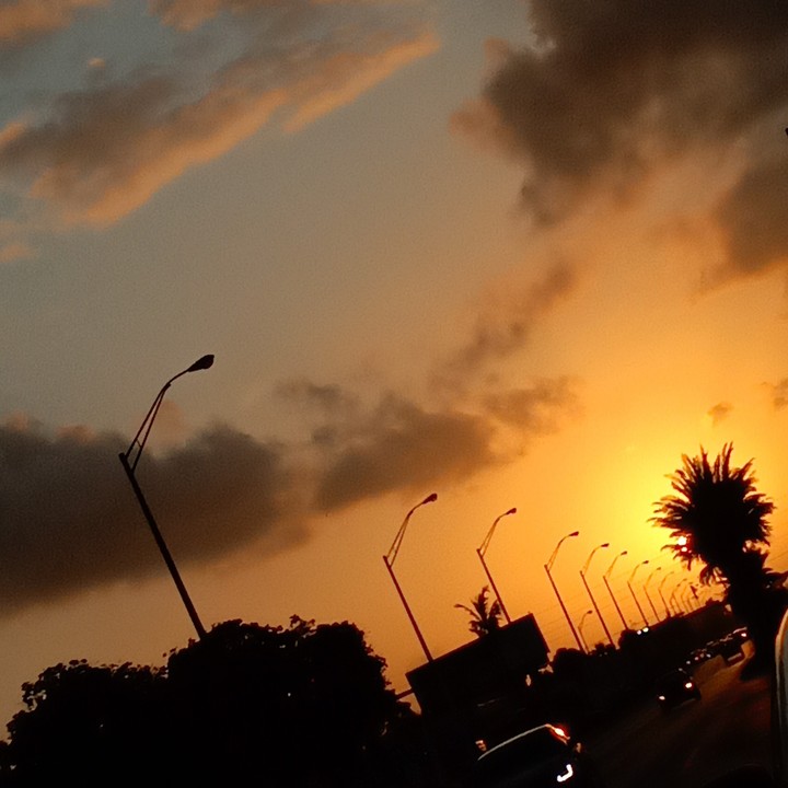 Gorgeous sunset over Miami