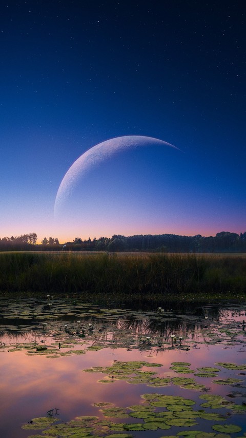 evening, moon wallpapers