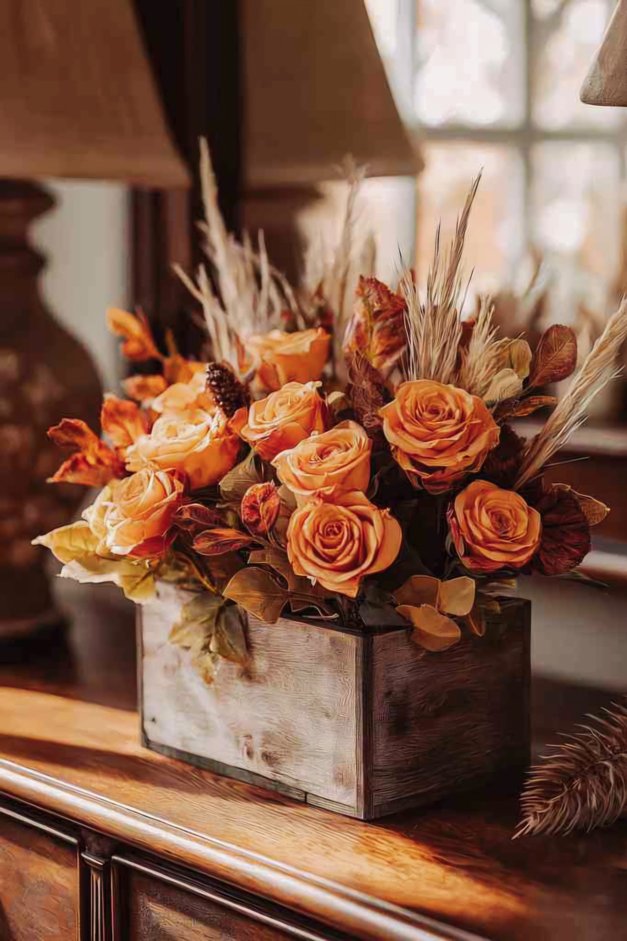AUTUMNAL ORANGE ROSES