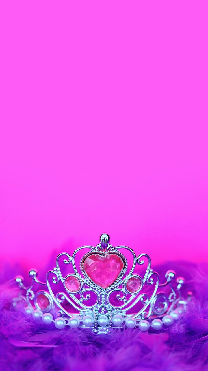 핑크색 왕관(라인데코)[Line deco]Pink crown