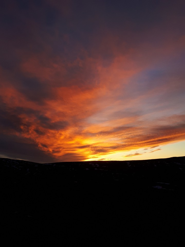 coucher de soleil en Auvergne
