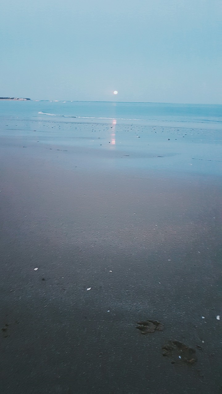 Lever de lune.