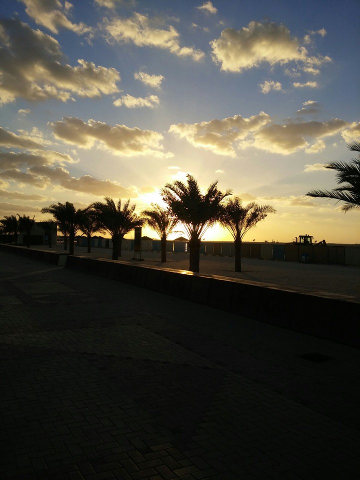 Evening, Sun Set at Beach.