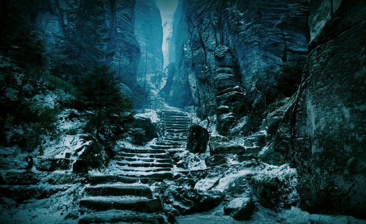 snowy trail