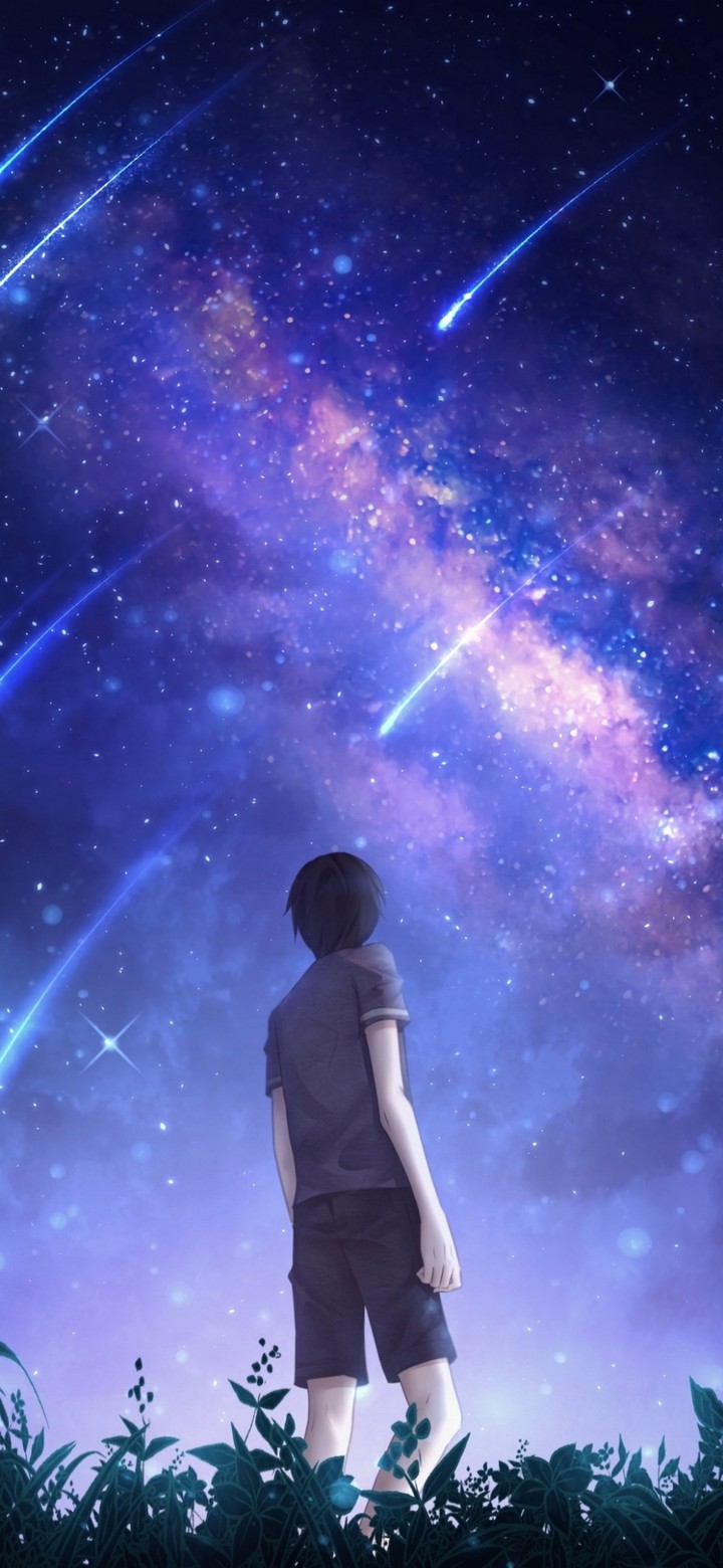 into the night skies...