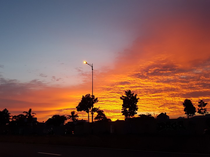 sunset on the way.