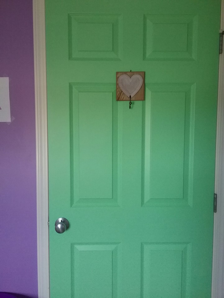 I painted my door green!