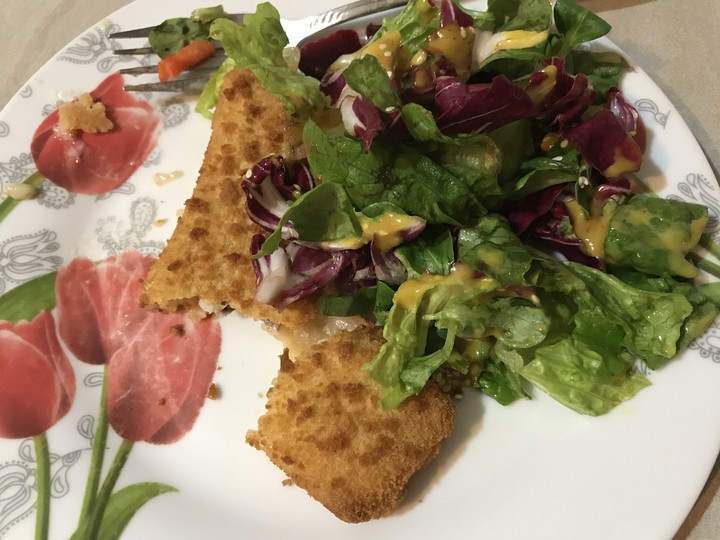 Fish and salad