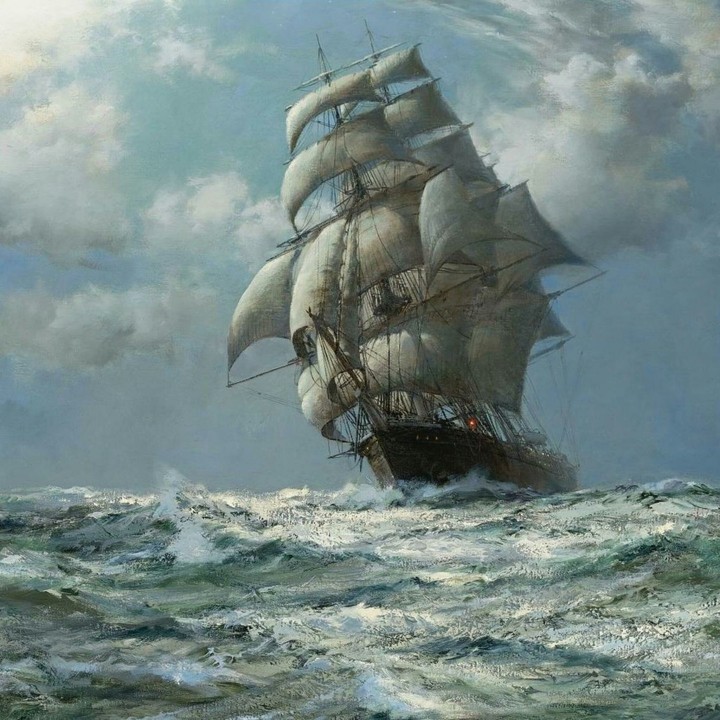 Artistic Drawing of Shop at Sea