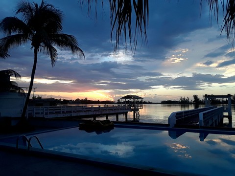 sunset in blue