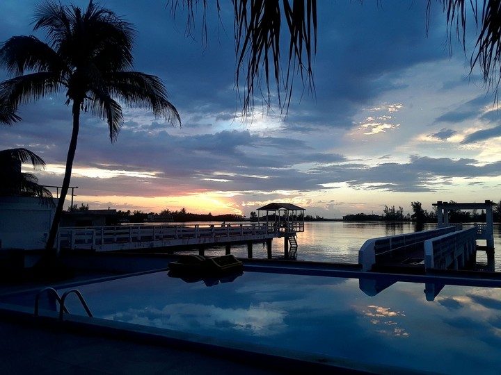 sunset in blue