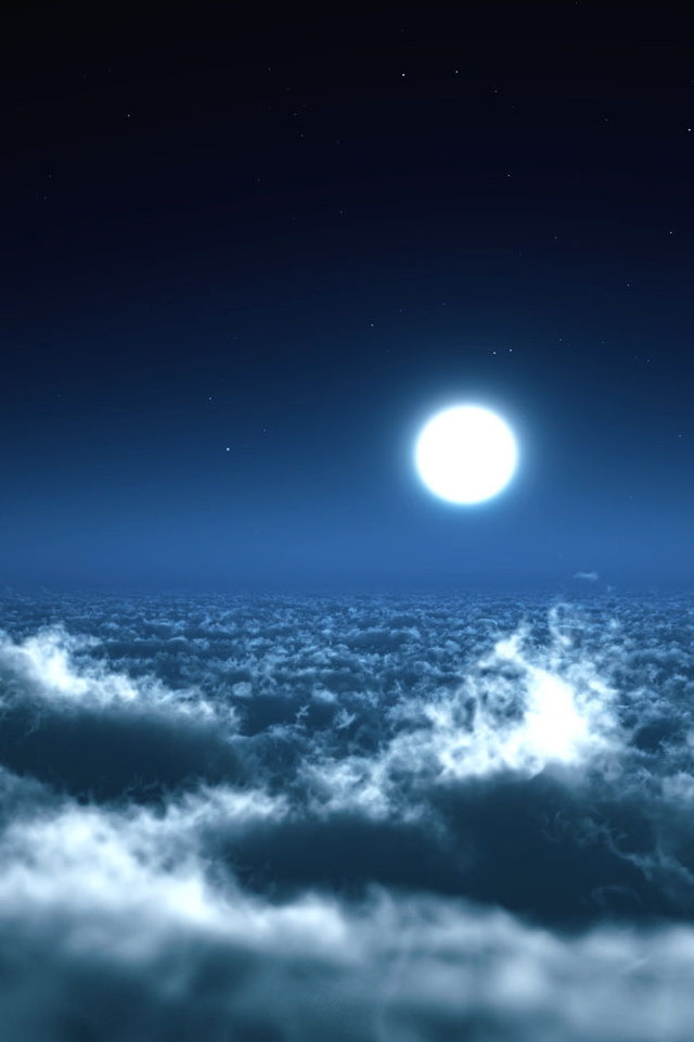 Beautiful Moon and the Clouds