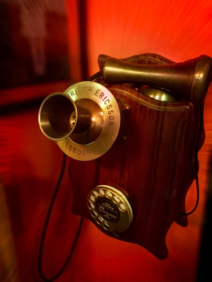 Wood wall telephone