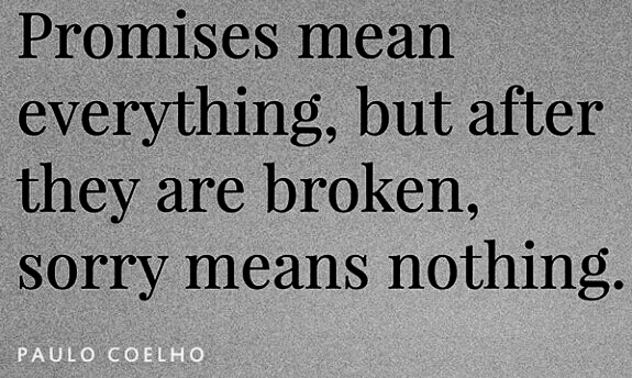 Promises are made to be broken??