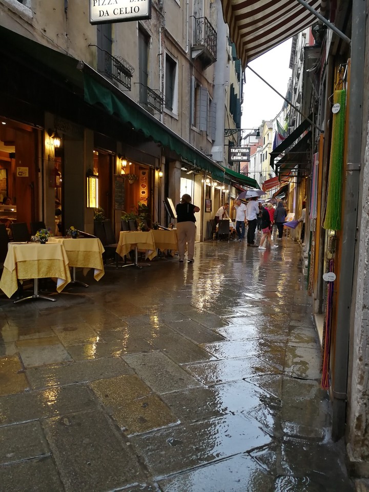 a wet day in Venice