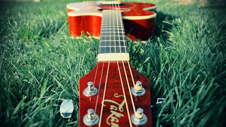 red guitar