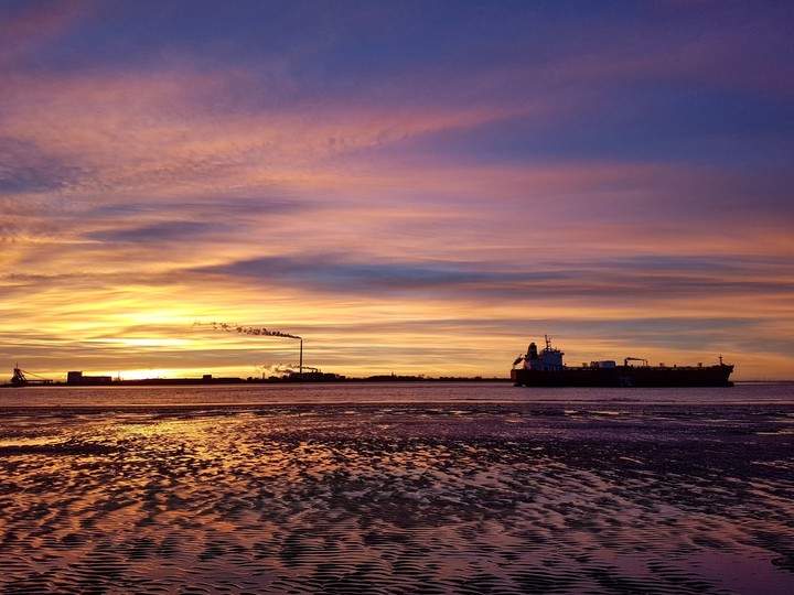 sunset at northsea