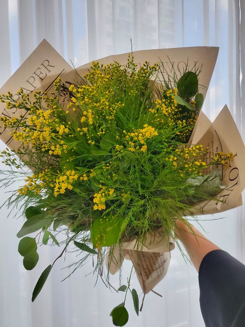 flowers, vintage yellow