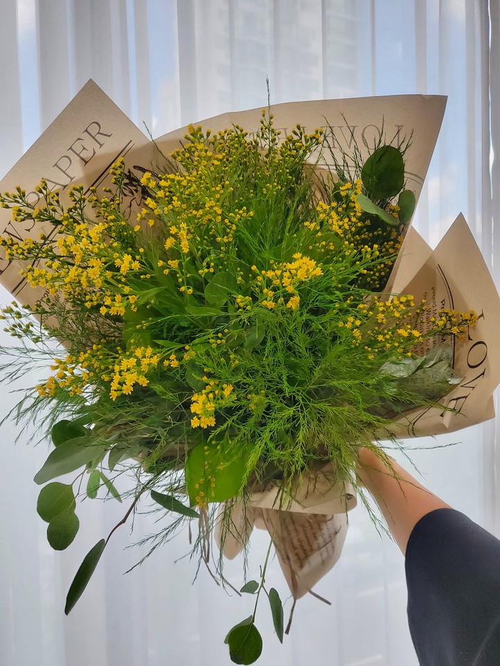 flowers, vintage yellow