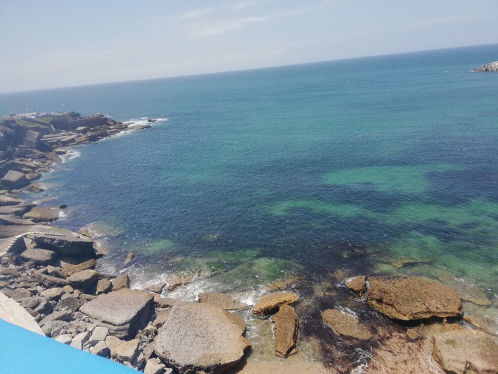 Where the sea os more blue
