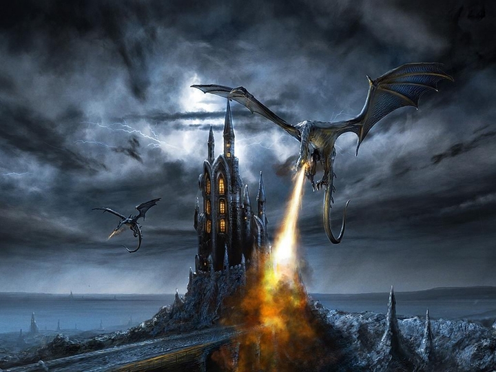 Fantasy Dragon Fire Breath