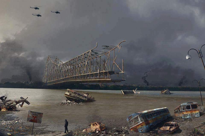 Kolkata Howrah Bridge. Judgment Day.