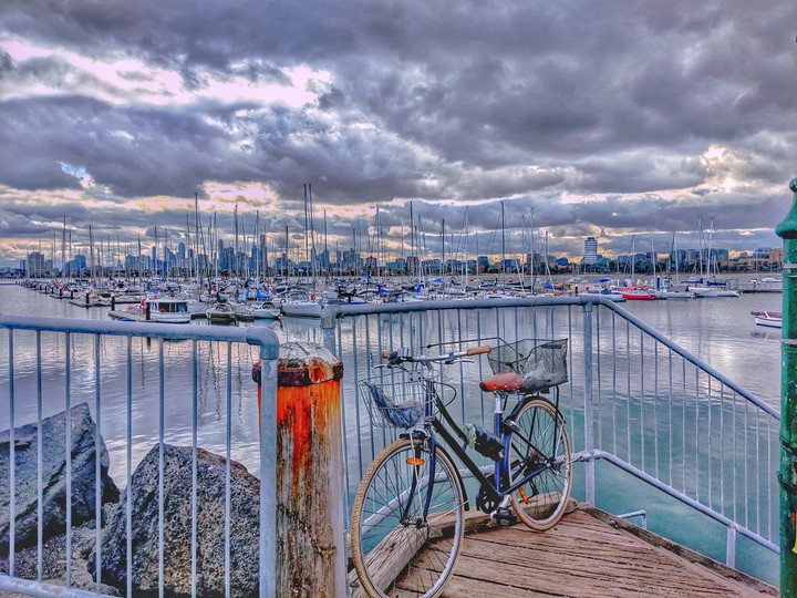 cycling to the city